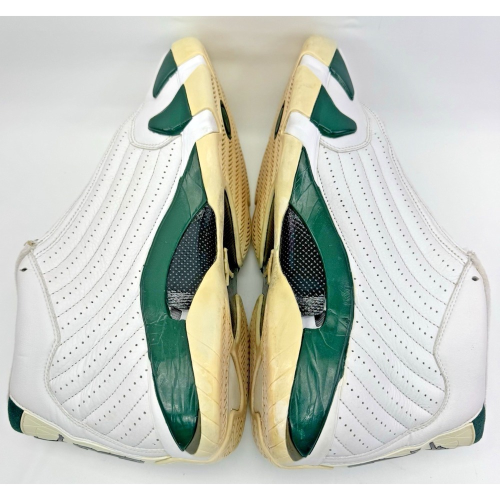 Nike Air Jordan 14 Retro Forest Green White 2005 Size 13 311832-131 No Laces - Picture 14 of 16